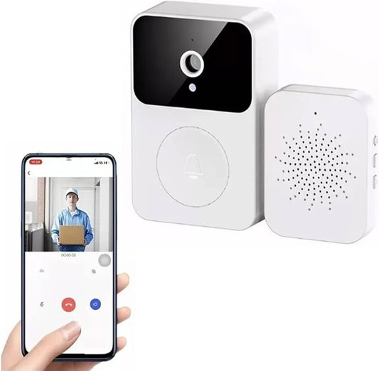 - TIMBRE CON CAMARA DE VIDEO INALAMBRICA PARA PUERTA X9 NEGRO/BLANCA.